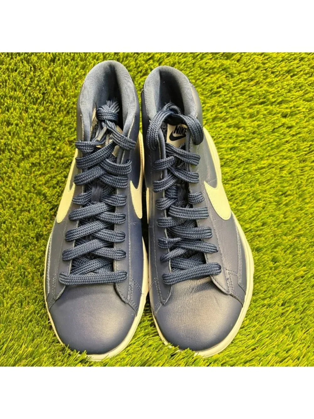 Nike Blazer Womens Size 6.5 Blue White Leather Athletic Golf Spikeless Shoes